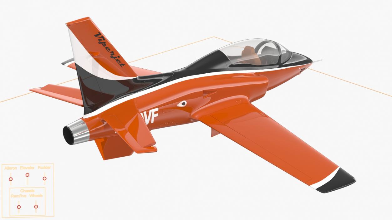 3D Single-Engine Sport Aircraft ViperJet Rigged for Cinema 4D model