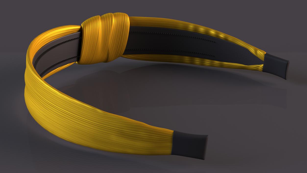 3D Thick Headband Yellow