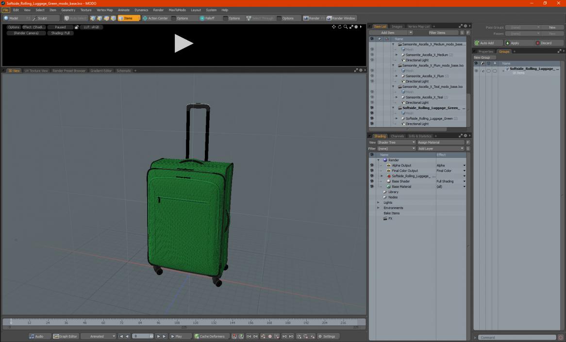 Samsonite Ascella X Teal 3D model