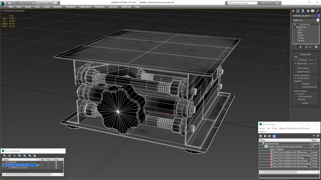 Stainless Steel Lab Jack 3D model