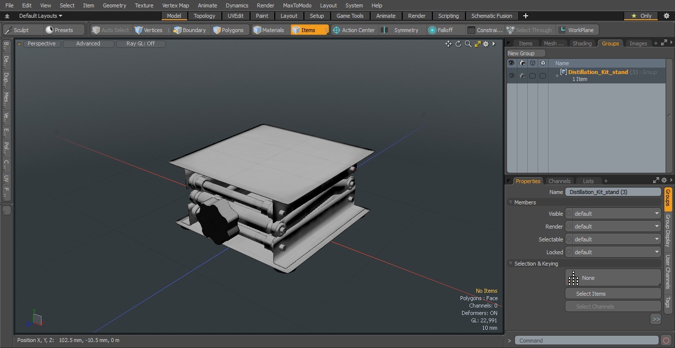 Stainless Steel Lab Jack 3D model