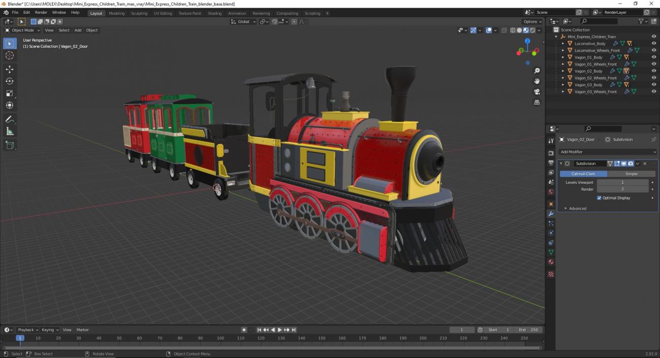 Mini Express Children Train 3D