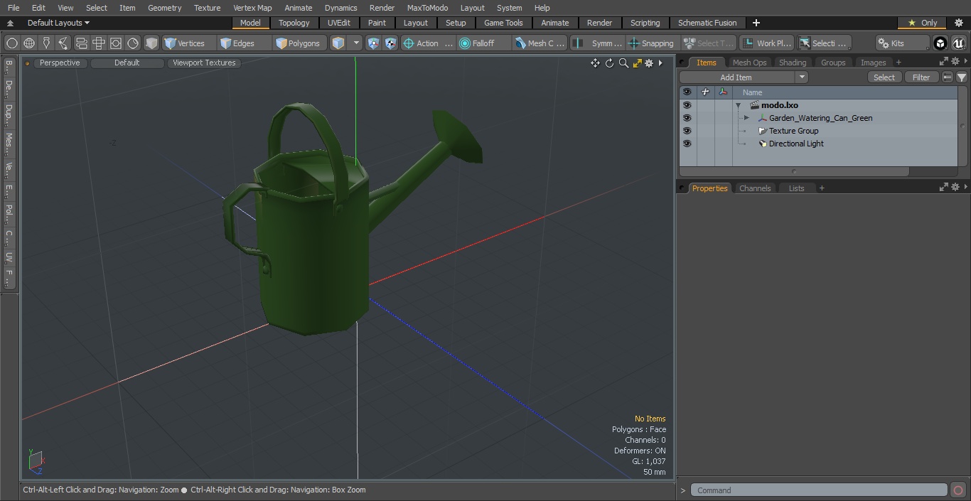 3D model Garden Watering Can Green