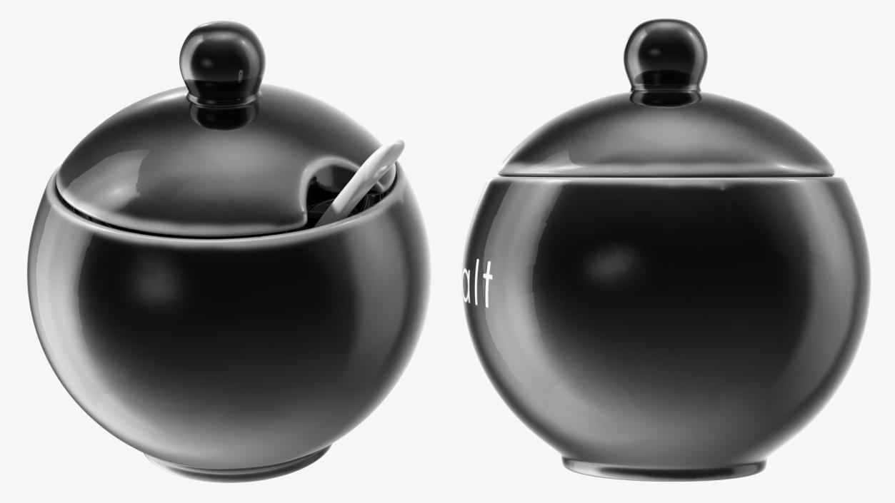 3D model Salt Container Black