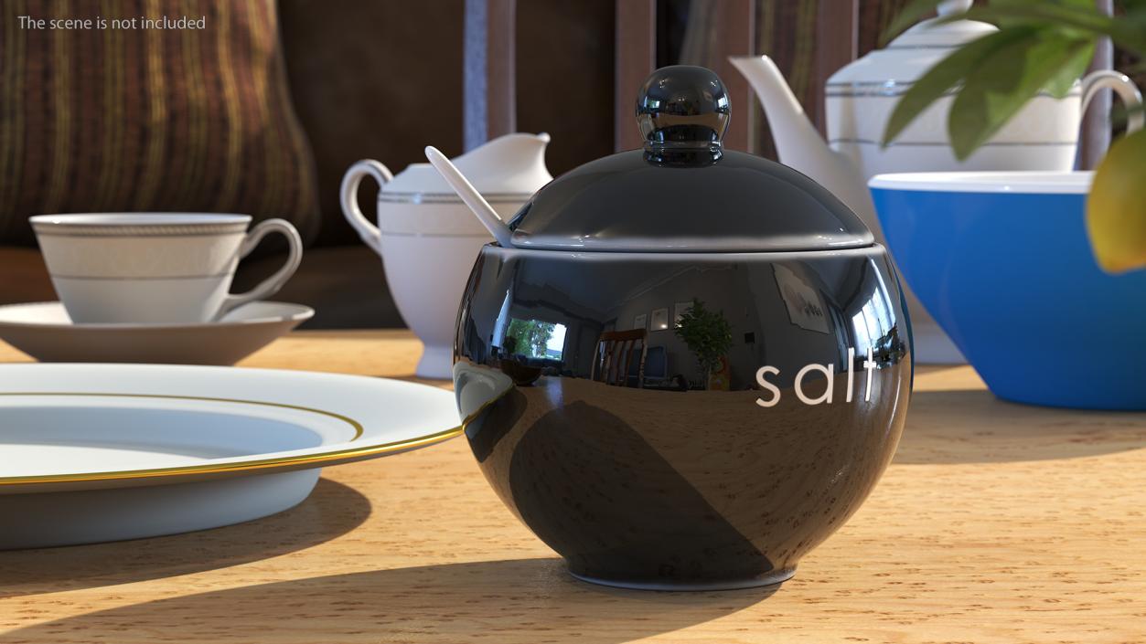 3D model Salt Container Black