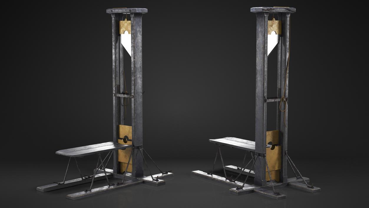 3D Antique 19th Century Guillotine