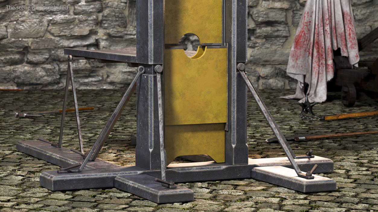 3D Antique 19th Century Guillotine