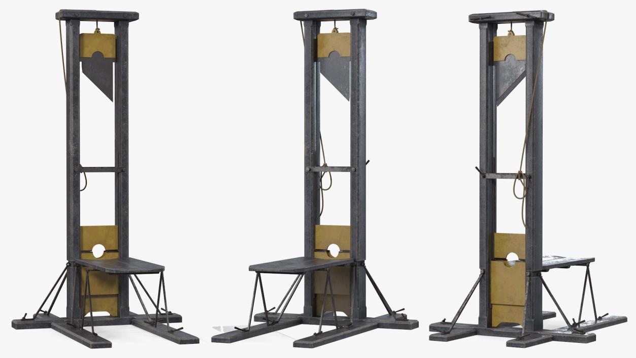 3D Antique 19th Century Guillotine