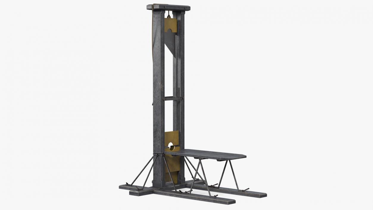 3D Antique 19th Century Guillotine