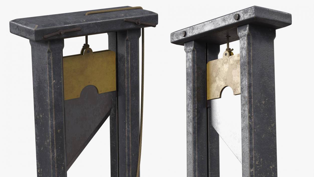 3D Antique 19th Century Guillotine