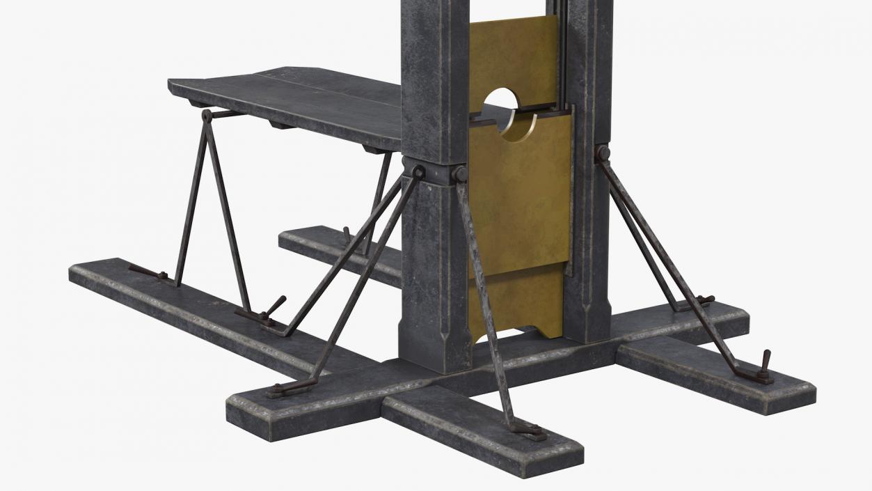 3D Antique 19th Century Guillotine