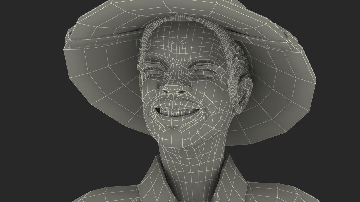 3D model Light Skin Black Woman Explorer Standing Pose