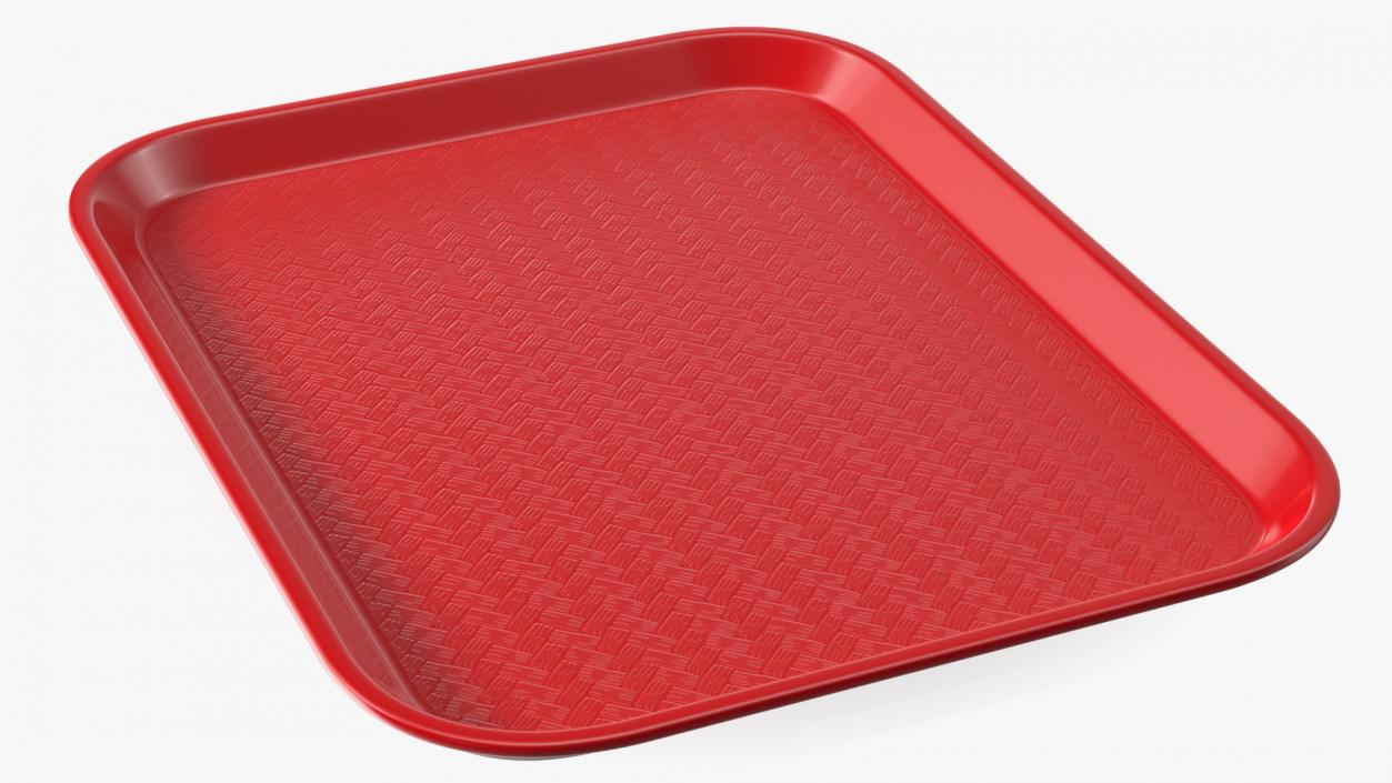 3D Plastic Fast Food Tray Red