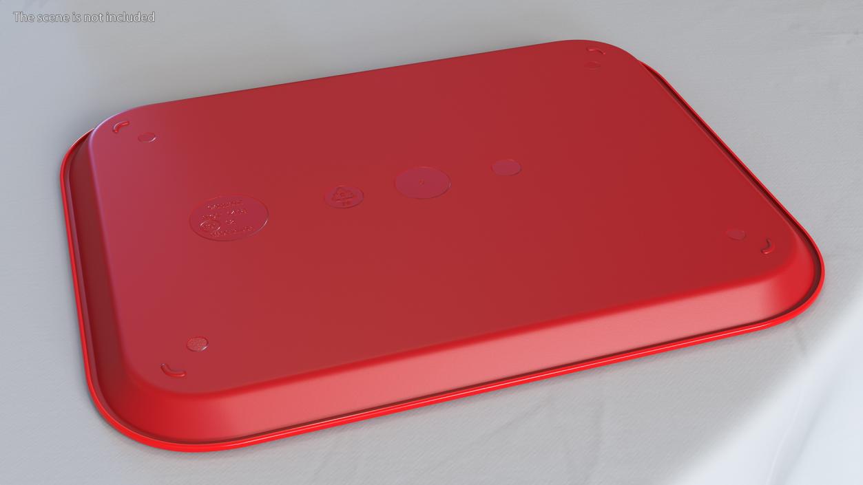 3D Plastic Fast Food Tray Red