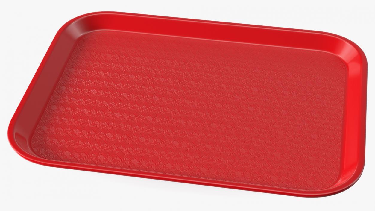 3D Plastic Fast Food Tray Red