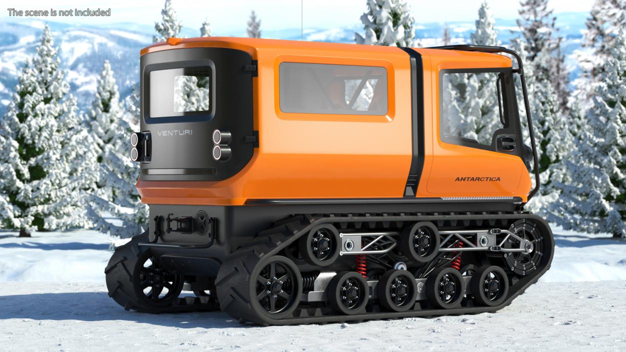 Polar Vehicle Venturi Antarctica Rigged 3D model