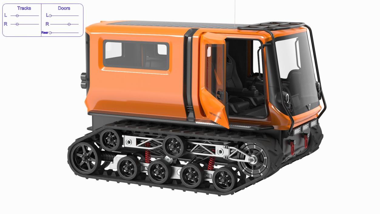 Polar Vehicle Venturi Antarctica Rigged 3D model