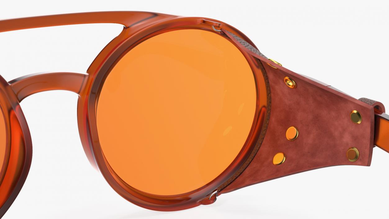 Steampunk Sunglasses Orange 3D