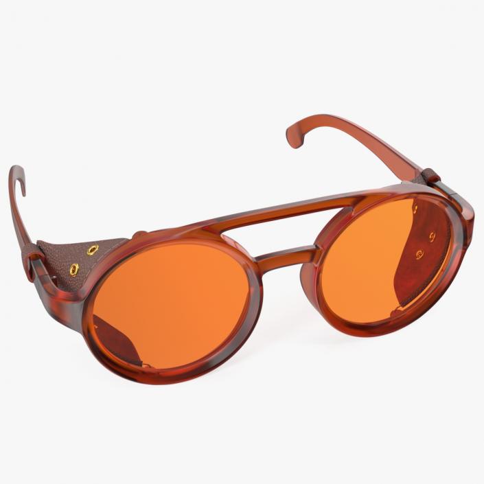 Steampunk Sunglasses Orange 3D