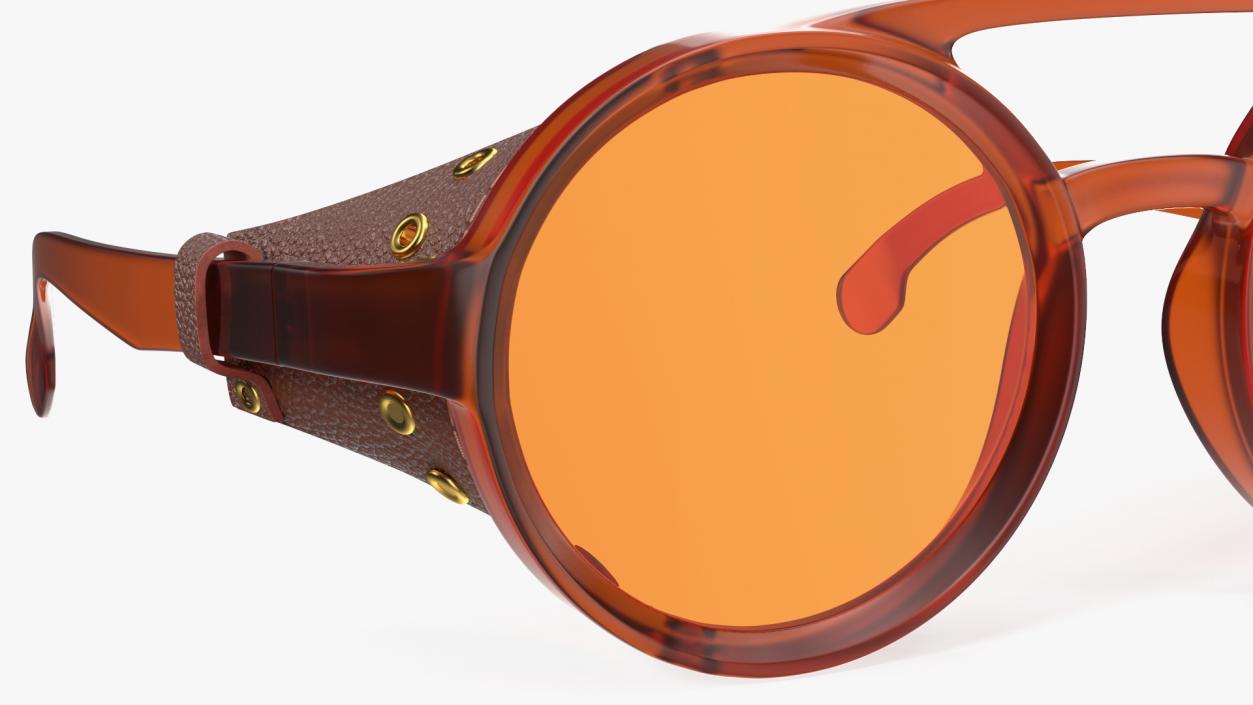 Steampunk Sunglasses Orange 3D