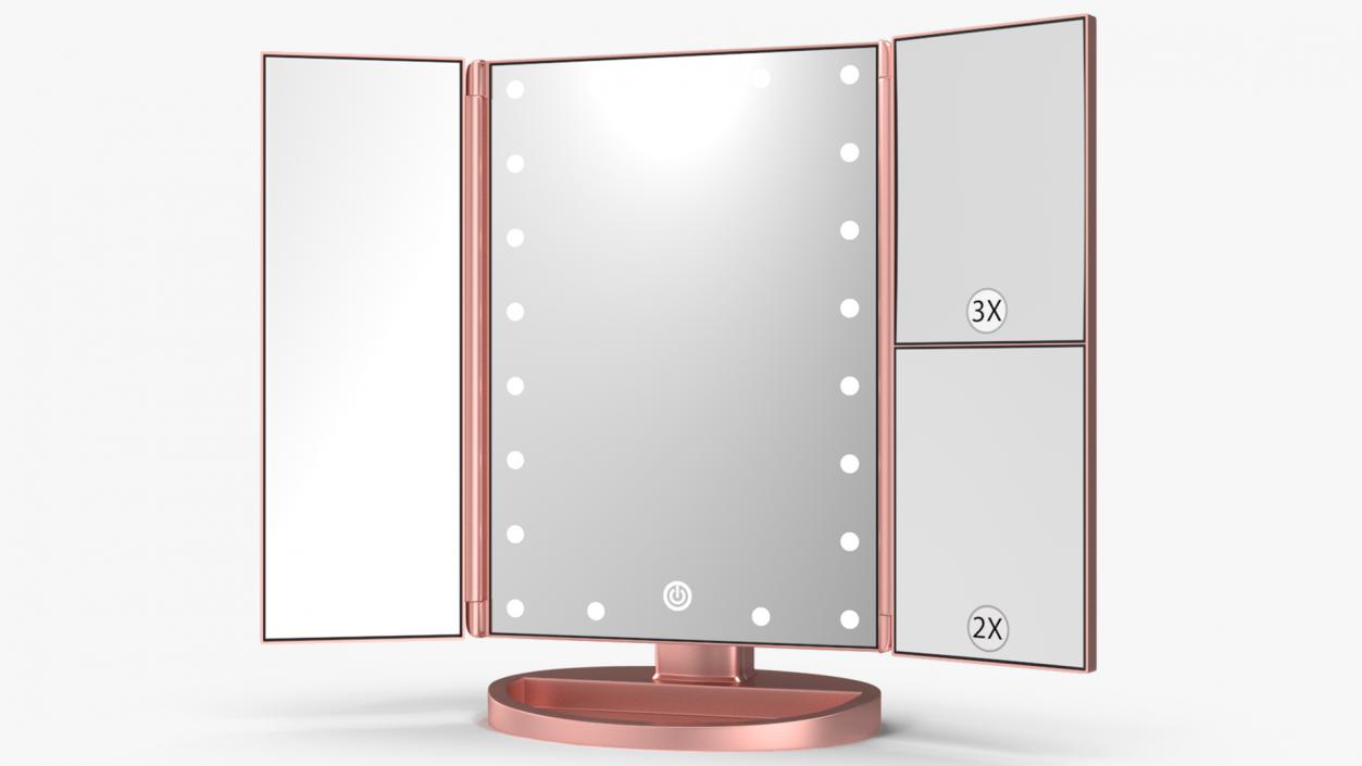 3D model Countertop Cosmetic Mirror Tri-Fold