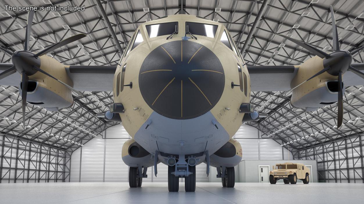 3D model Alenia C-27J Spartan Morocco Rigged