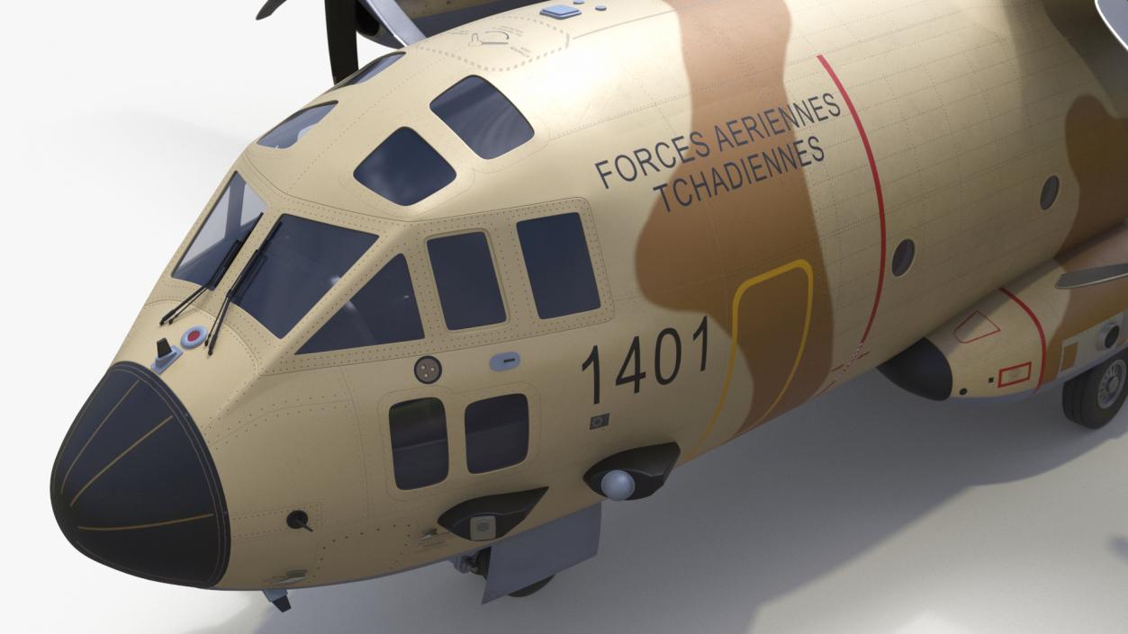 3D model Alenia C-27J Spartan Morocco Rigged