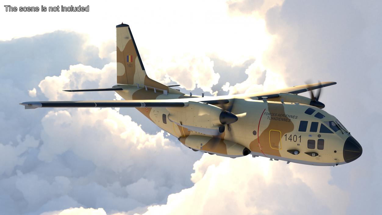 3D model Alenia C-27J Spartan Morocco Rigged