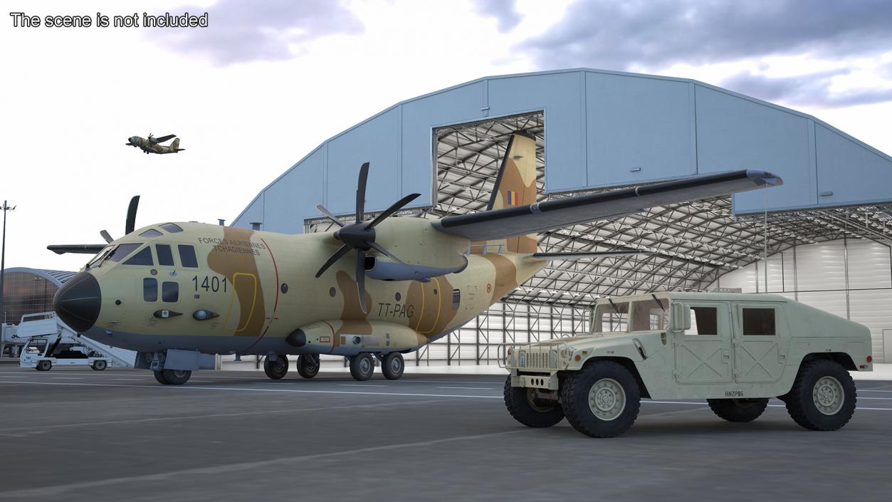 3D model Alenia C-27J Spartan Morocco Rigged