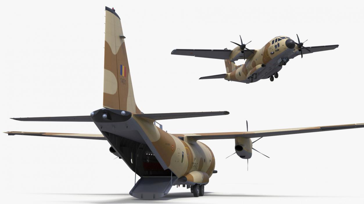 3D model Alenia C-27J Spartan Morocco Rigged