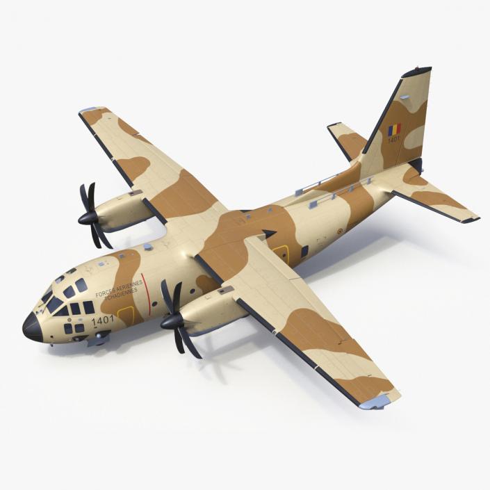 3D model Alenia C-27J Spartan Morocco Rigged