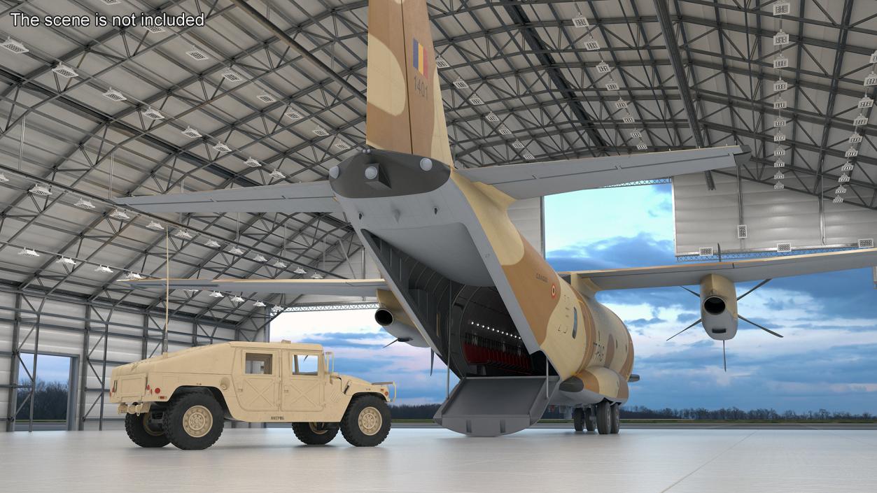 3D model Alenia C-27J Spartan Morocco Rigged