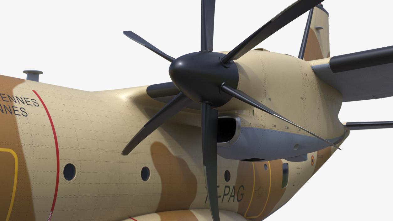 3D model Alenia C-27J Spartan Morocco Rigged