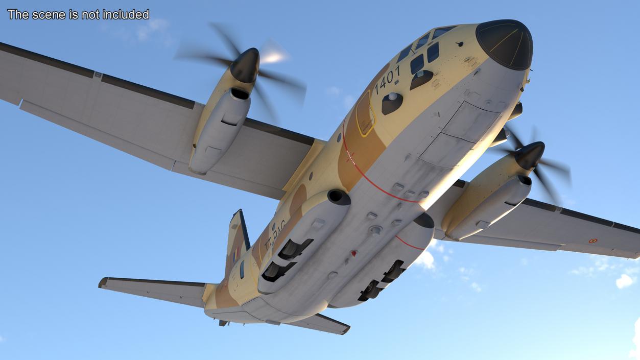 3D model Alenia C-27J Spartan Morocco Rigged