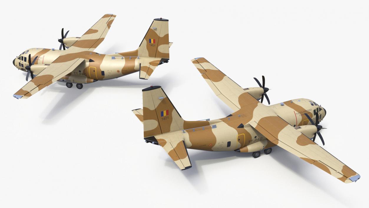 3D model Alenia C-27J Spartan Morocco Rigged