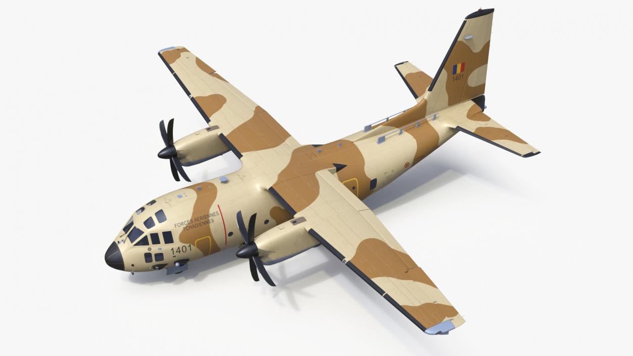 3D model Alenia C-27J Spartan Morocco Rigged