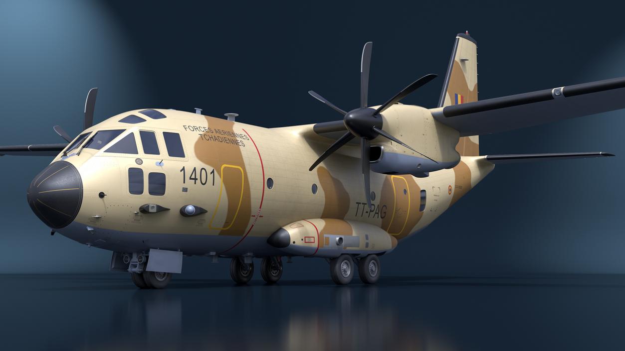 3D model Alenia C-27J Spartan Morocco Rigged