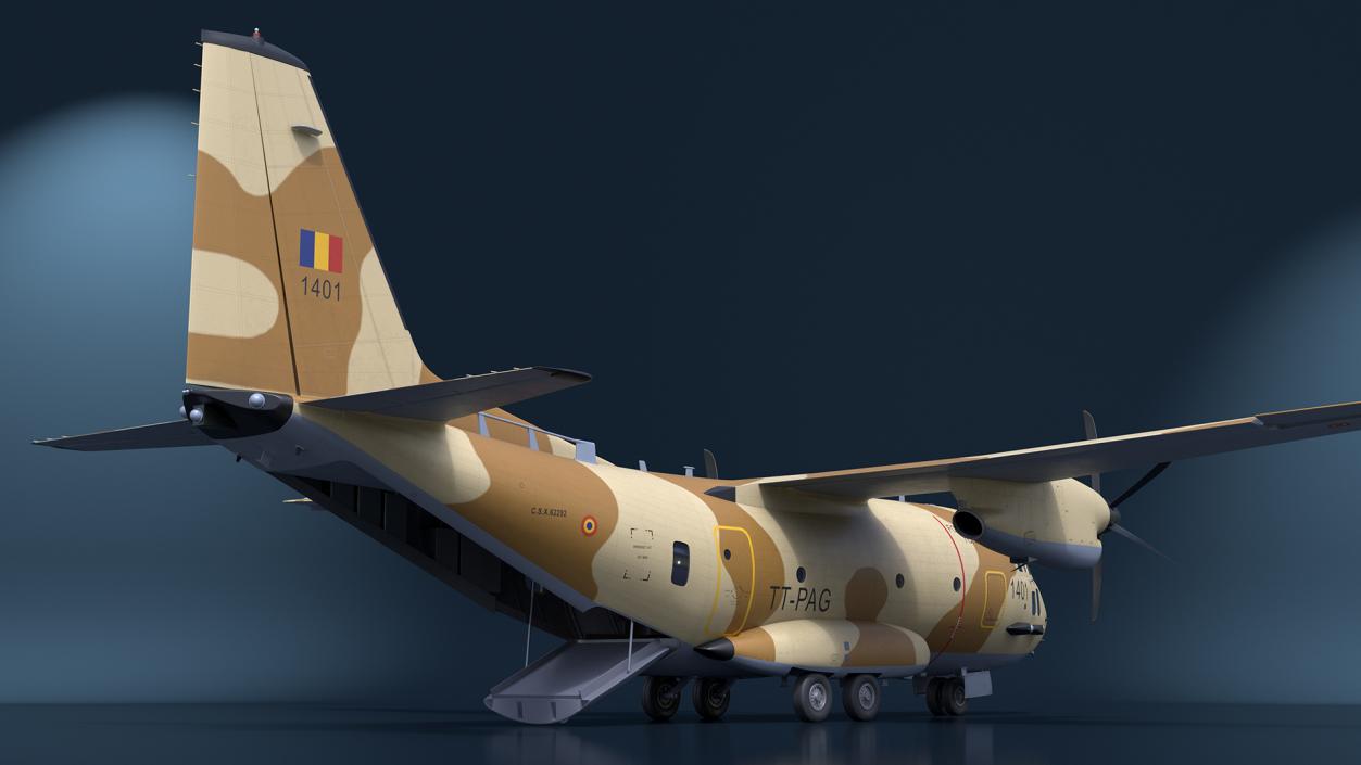 3D model Alenia C-27J Spartan Morocco Rigged