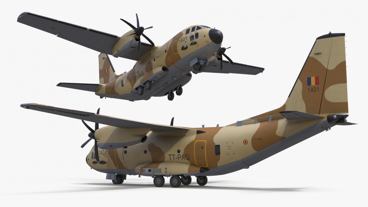 3D model Alenia C-27J Spartan Morocco Rigged