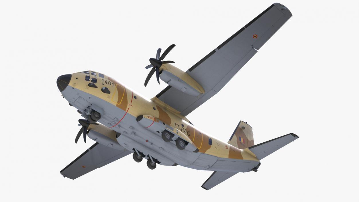 3D model Alenia C-27J Spartan Morocco Rigged