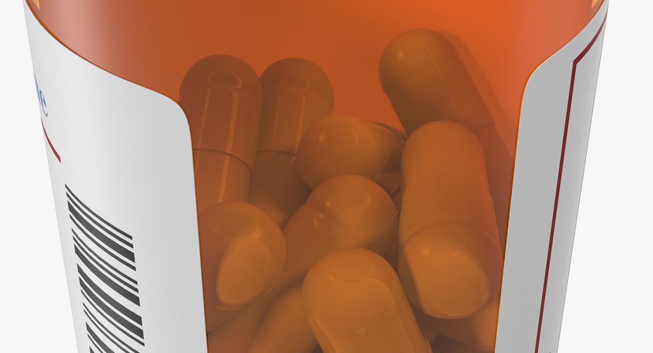 Pill Bottle with Pills 3D