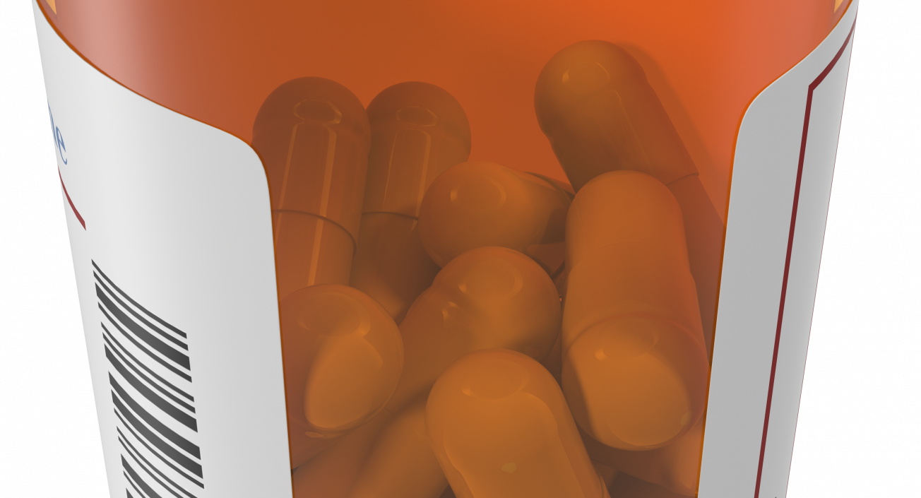 Pill Bottle with Pills 3D