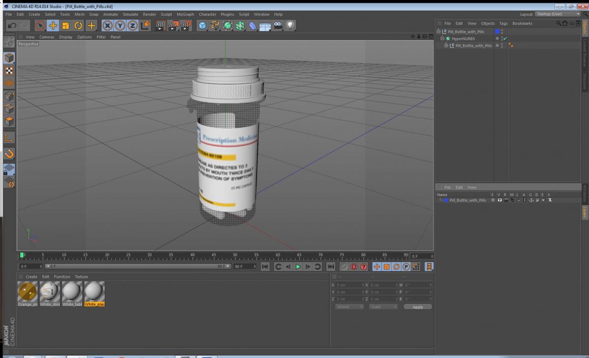 Pill Bottle with Pills 3D