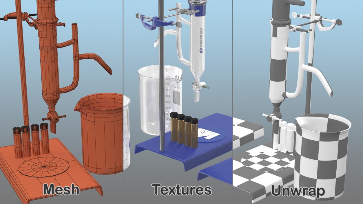 3D model Lab Flask Stand