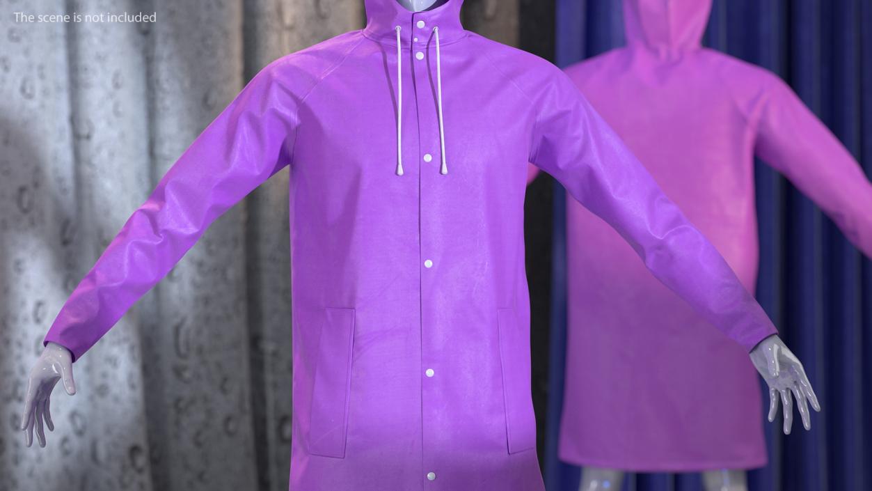 Outdoor Waterproof Raincoat Jacket 3D model