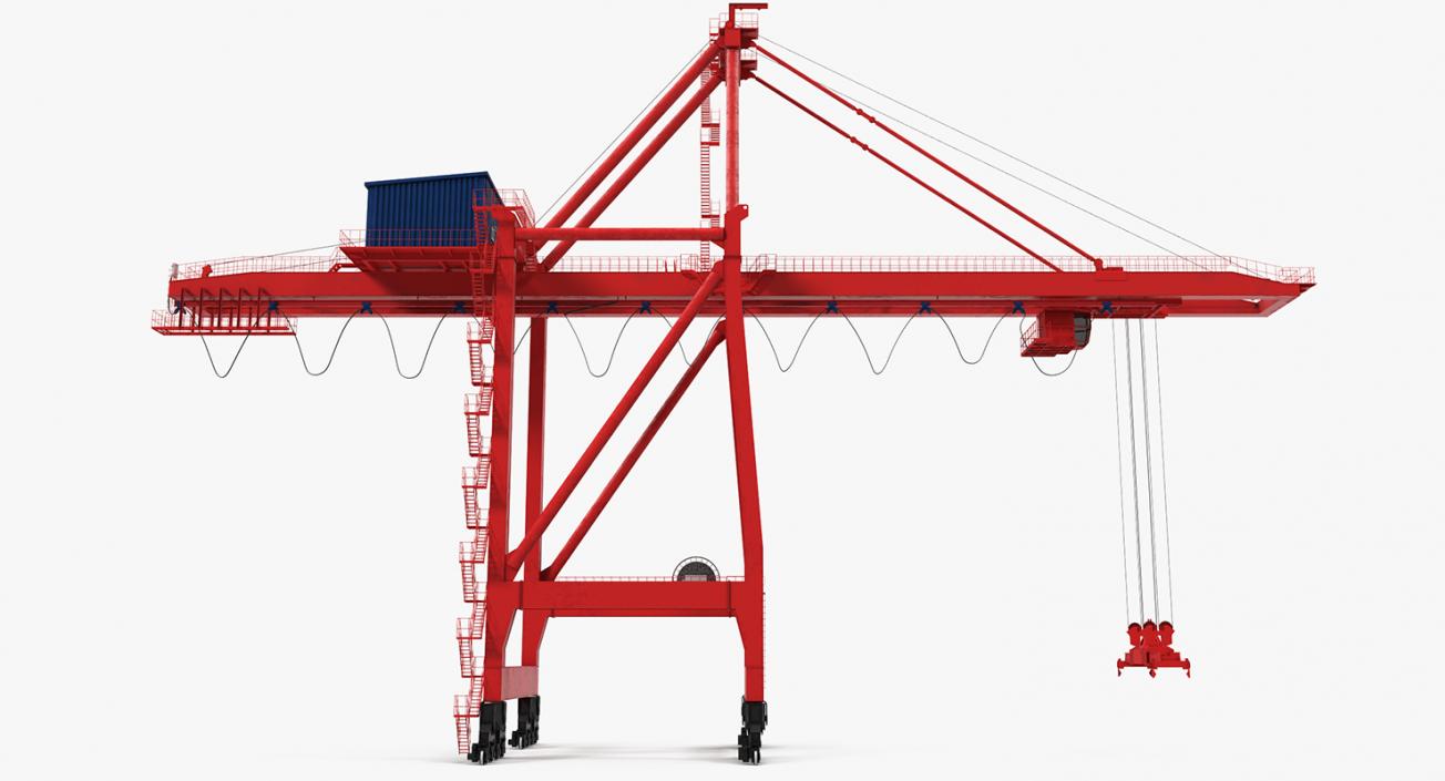 3D Ship to Shore Crane Rigged