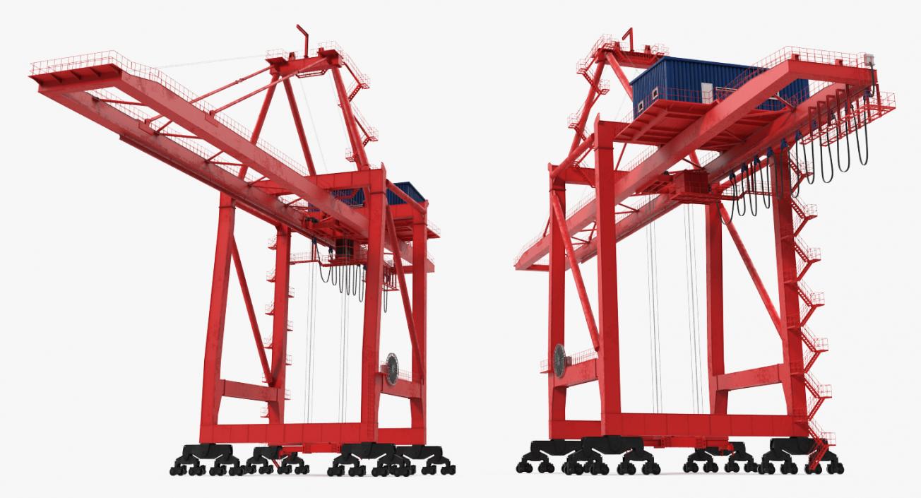 3D Ship to Shore Crane Rigged