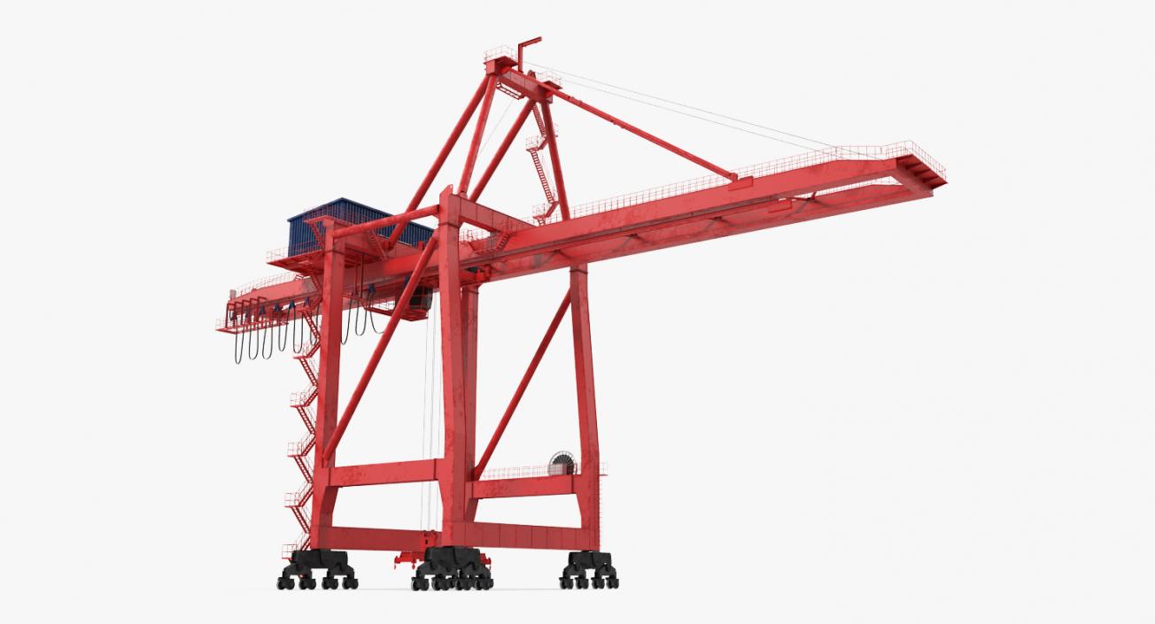 3D Ship to Shore Crane Rigged