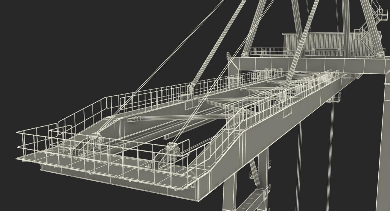 3D Ship to Shore Crane Rigged