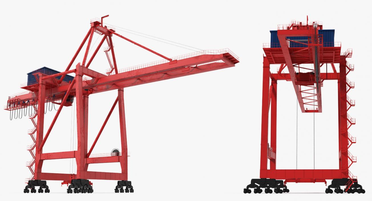 3D Ship to Shore Crane Rigged